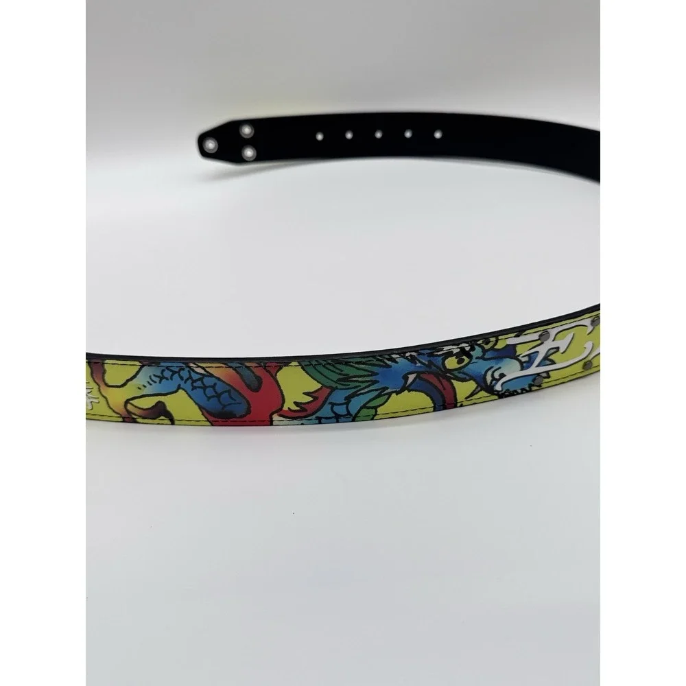 Ed Harder Finest Tattooing Belt Men's 42, Green Dragon/Black